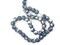 40 10mm White with Powder Blue Splatter Paint Smooth Round Glass Beads
